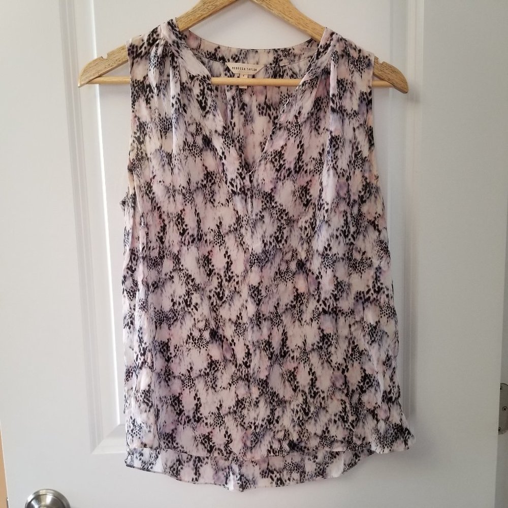 Rebecca Taylor Silk Blouse Size 6  Multicolored